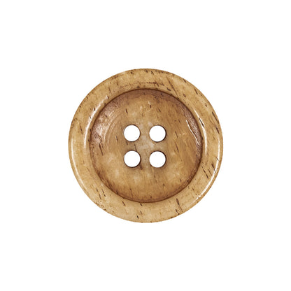 Light Natural 4-Hole Plastic Dish Button - 36L/23mm