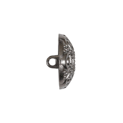 Gunmetal Knotwork Metal Shank Back Button - 32L/20mm Folded