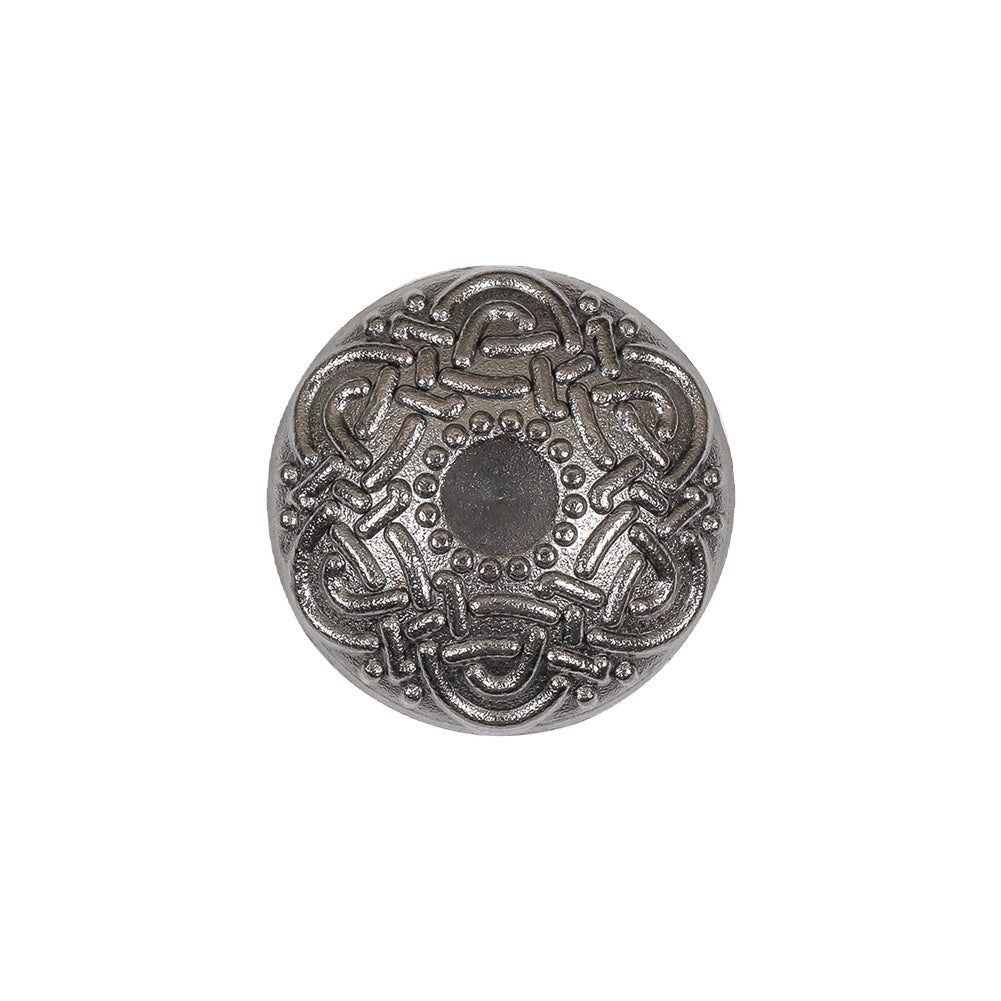 Gunmetal Knotwork Metal Shank Back Button - 32L/20mm