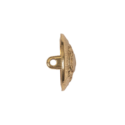 Italian Gold Coat of Arms Crest Metal Button - 32L/20mm Folded