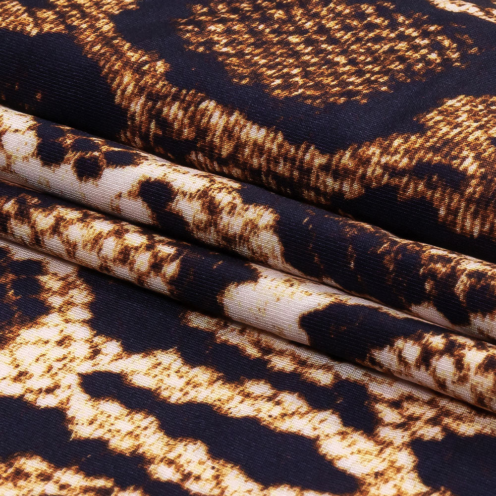 Compression Swimwear Tricot, UV Protective with Aloe Vera Microcapsules - Brown Python Skin - Caye Collection