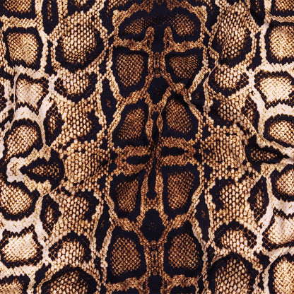 Compression Swimwear Tricot, UV Protective with Aloe Vera Microcapsules - Brown Python Skin - Caye Collection