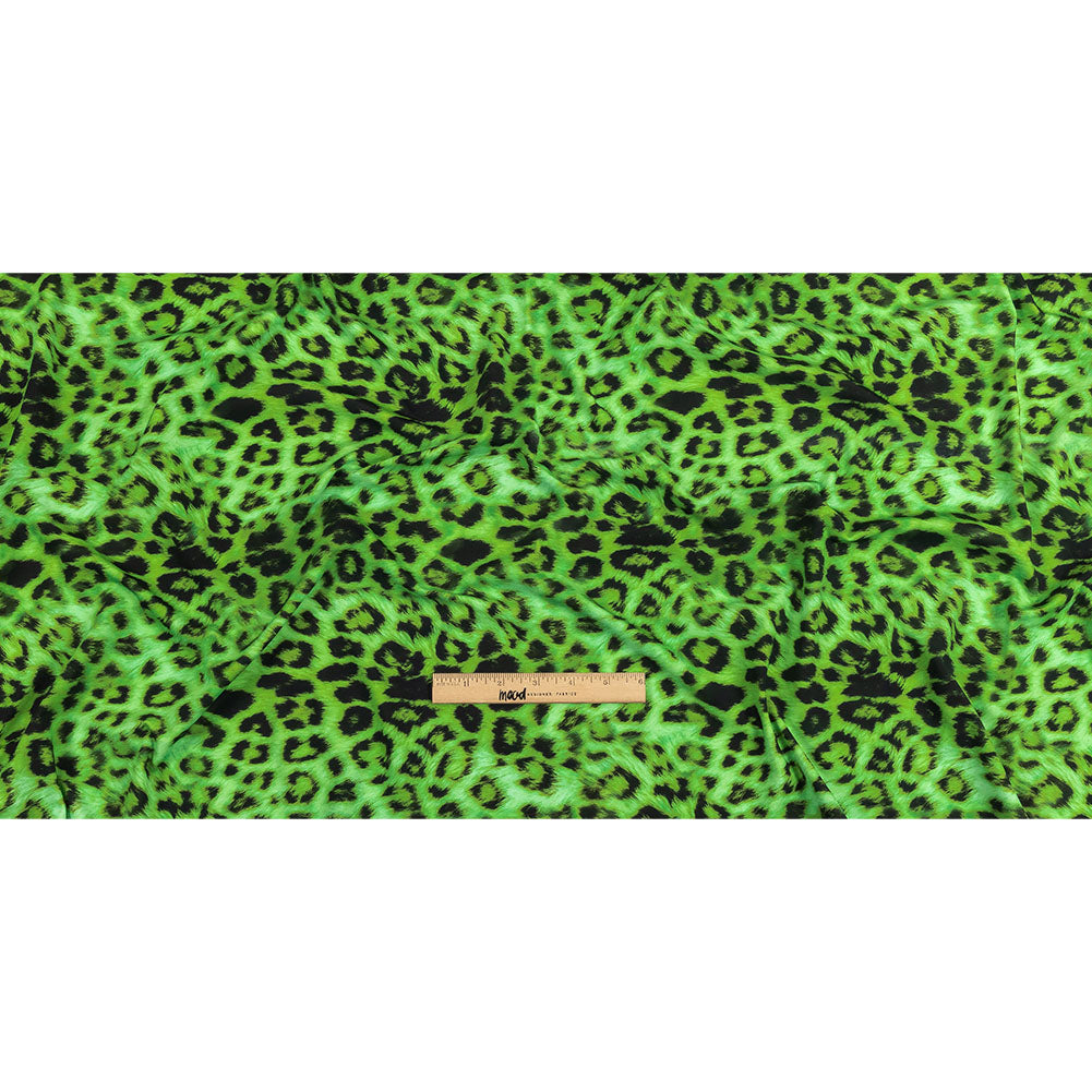 Compression Swimwear Tricot, UV Protective with Aloe Vera Microcapsules - Green Cheetah Spots - Caye Collection Full