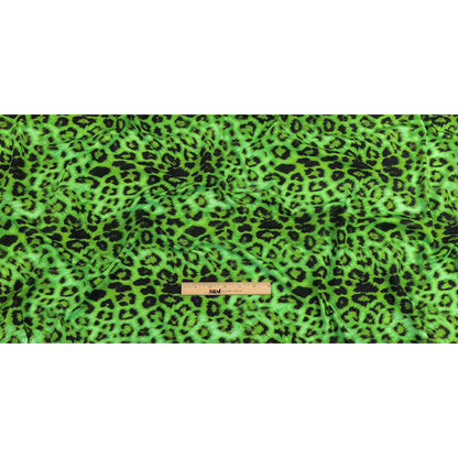 Compression Swimwear Tricot, UV Protective with Aloe Vera Microcapsules - Green Cheetah Spots - Caye Collection Full