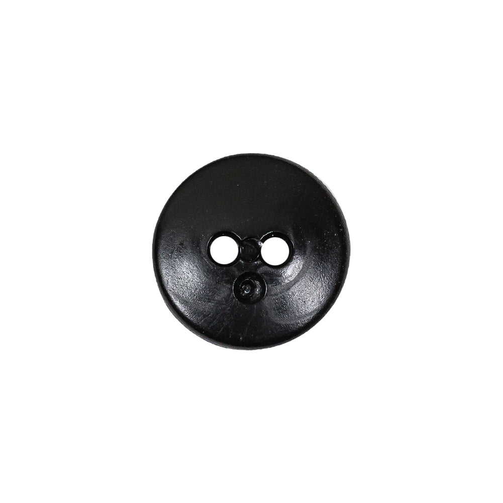 Cool Gray and Black Enamel-Look 2-Hole Plastic Dish Button - 24L/15mm Detail