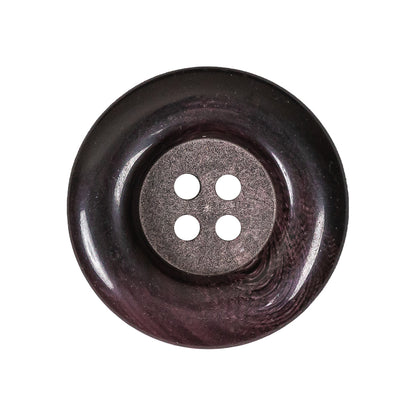Port Royale Chunky Rolled Rim 4-Hole Plastic Button - 42L/27mm