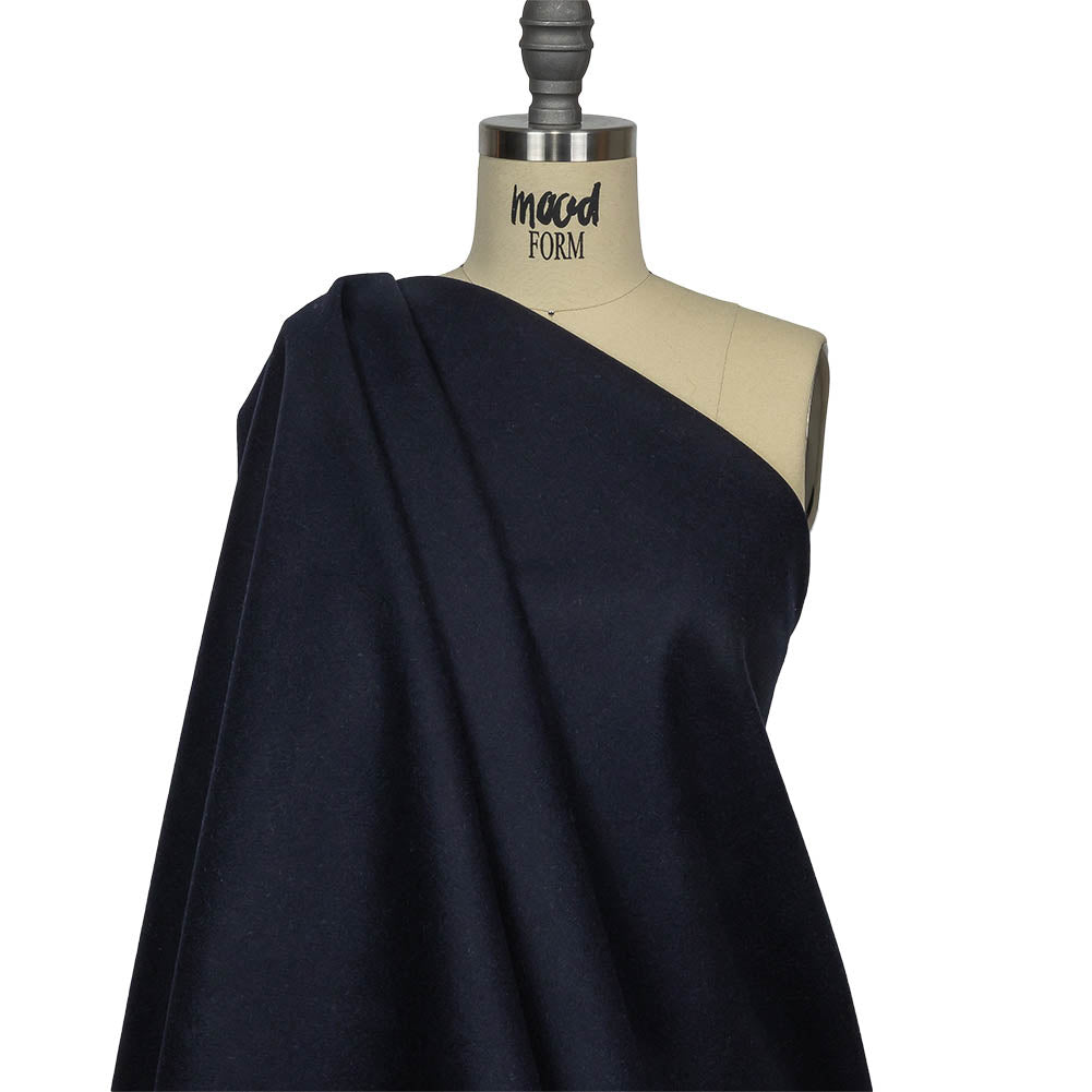 Pageant Blue Fulled Wool Twill Coating Drape