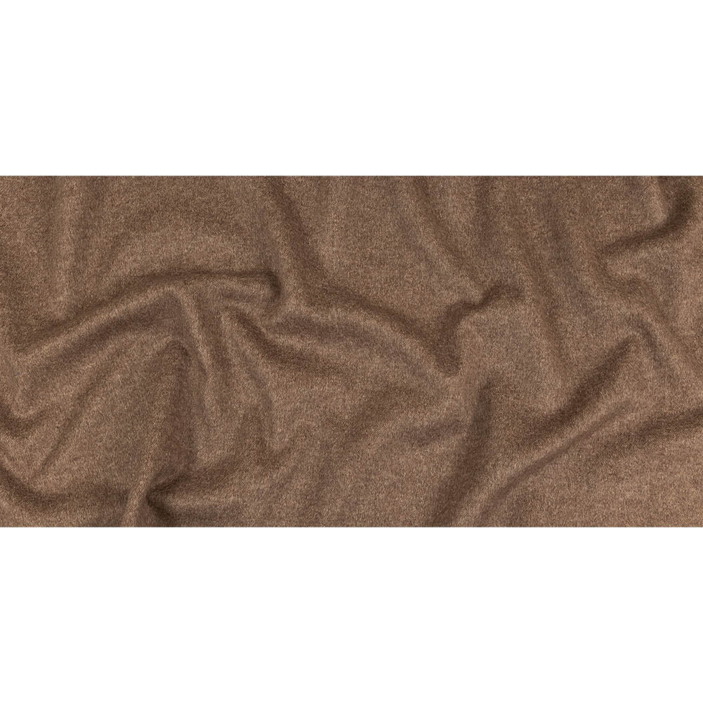 Carafe and Beige Heathered Brushed Wool Twill Double Cloth Coating Full