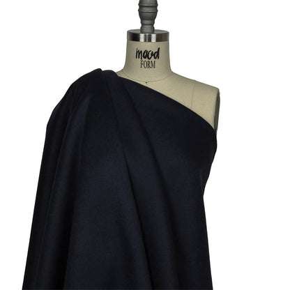 Night Sky Brushed Wool Twill Double Cloth Coating Drape