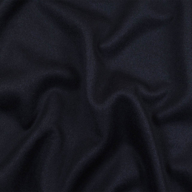 Night Sky Brushed Wool Twill Double Cloth Coating