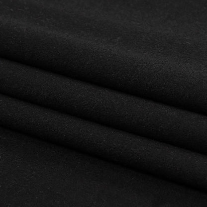 Black Wool Blend Interlock Knit Folded
