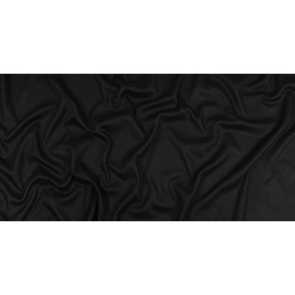 Black Wool Blend Interlock Knit Full