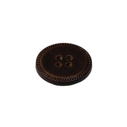 Russet Brown Pie Crust Rim 4-Hole Plastic Button - 32L/20mm Folded