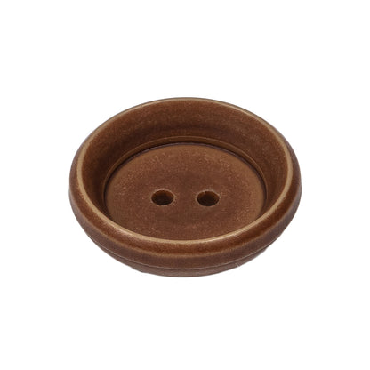 Clay Deep Well 2-Hole Plastic Button - 40L/25.5mm Folded