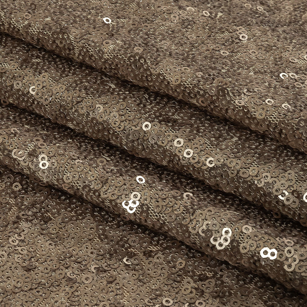 Mesh with Baby Sequins - Sand - Mariah Collection Folded