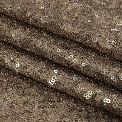 Mesh with Baby Sequins - Sand - Mariah Collection Folded