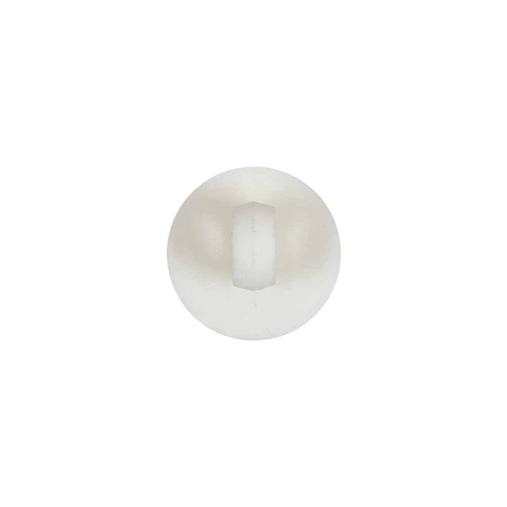 Matte Brilliant White Shank Back Plastic Button - 20L/12.5mm Detail