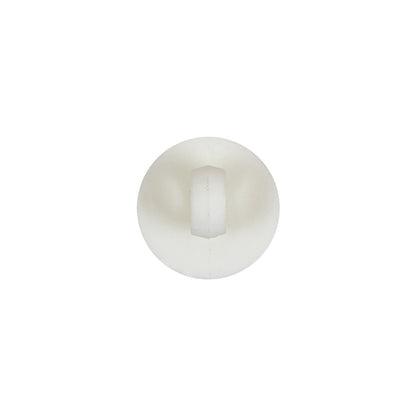 Matte Brilliant White Shank Back Plastic Button - 20L/12.5mm Detail