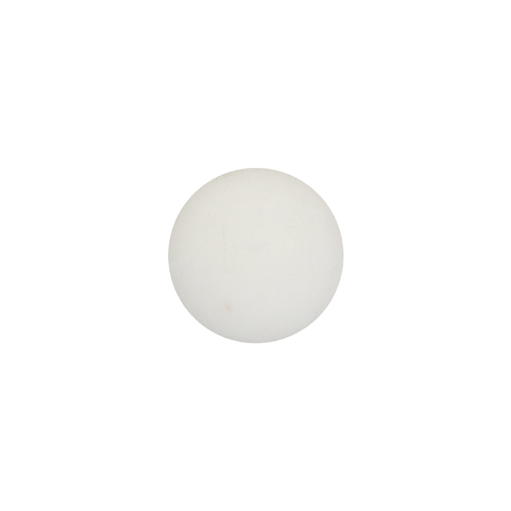 Matte Brilliant White Shank Back Plastic Button - 20L/12.5mm