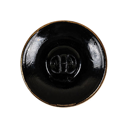 Black and Gold Textured Swirls Glass Shank Back Button - 42L/27mm Detail