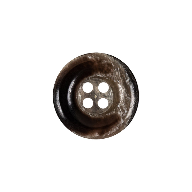 template--25130090922057__main-Black and Tan Mottled Rolled Rim 4-Hole Plastic Button - 30L/19mm