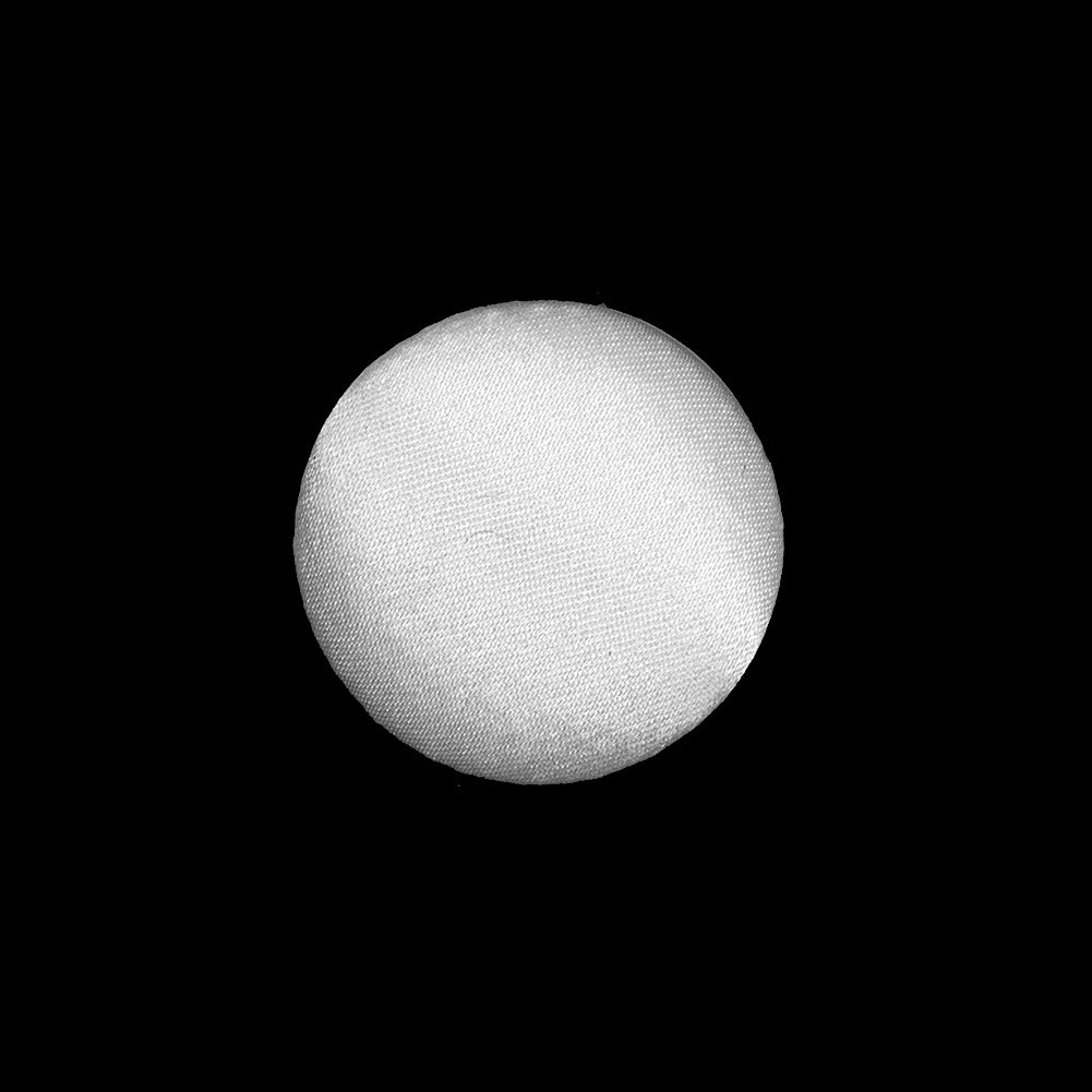 White Silk Covered Button - 30L/19mm