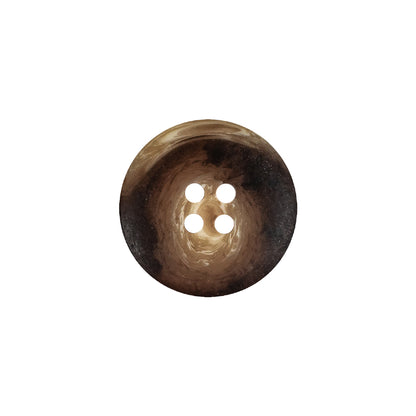 Demitasse and Beige Swirled Semitranslucent 4-Hole Plastic Button - 28L/18mm Detail