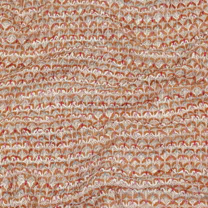 Italian Ivory, Camel and Pink Tactile Cotton and Polyester Sweater Knit