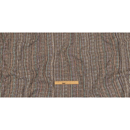 Italian Charcoal, Beige and Multicolor Blended Wool Tweed Woven Full