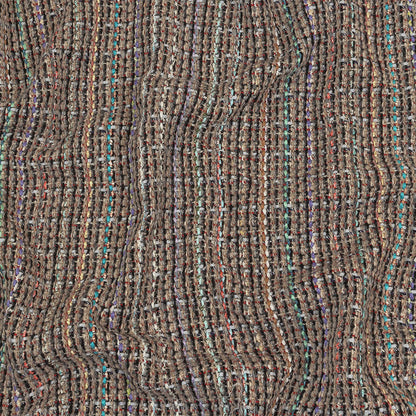 Italian Charcoal, Beige and Multicolor Blended Wool Tweed Woven