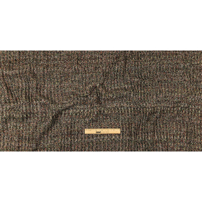 Red, Green and Striped Mustard Chunky Ribbed Blended Wool Sweater Knit Full