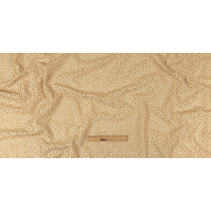 Metallic Gold and Beige Floral Corded Lace Full