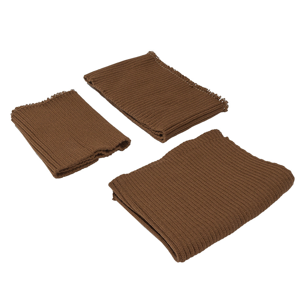 Alta Caramel Chunky 2x2 Rib Knit Sweater Trim Bundle - 3pc - Drape