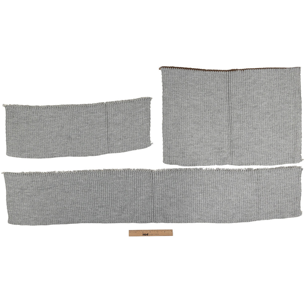 Alta Silver Gray Chunky 2x2 Rib Knit Sweater Trim Bundle - 3pc - Full
