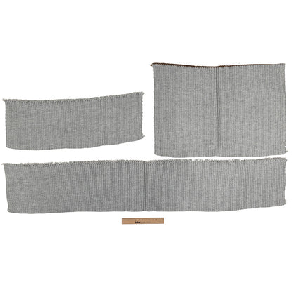 Alta Silver Gray Chunky 2x2 Rib Knit Sweater Trim Bundle - 3pc