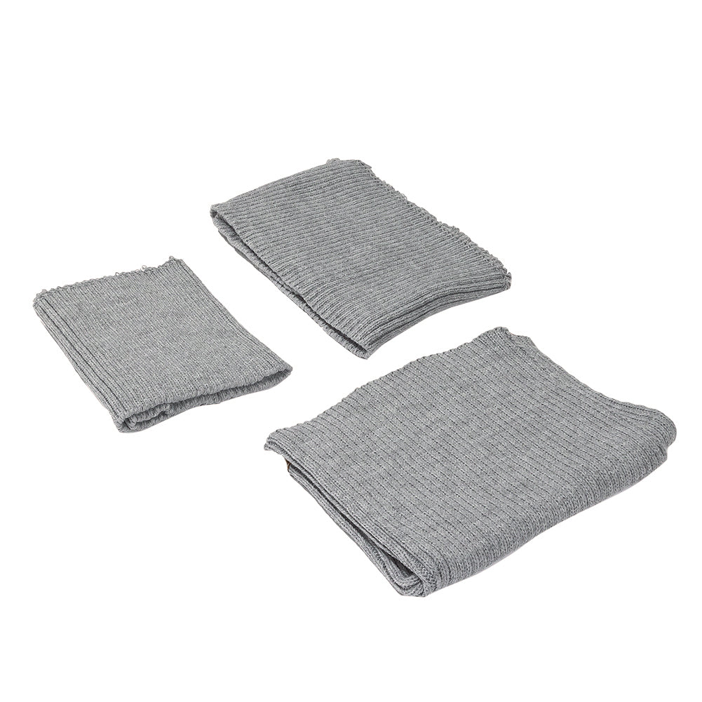 Alta Silver Gray Chunky 2x2 Rib Knit Sweater Trim Bundle - 3pc - Drape