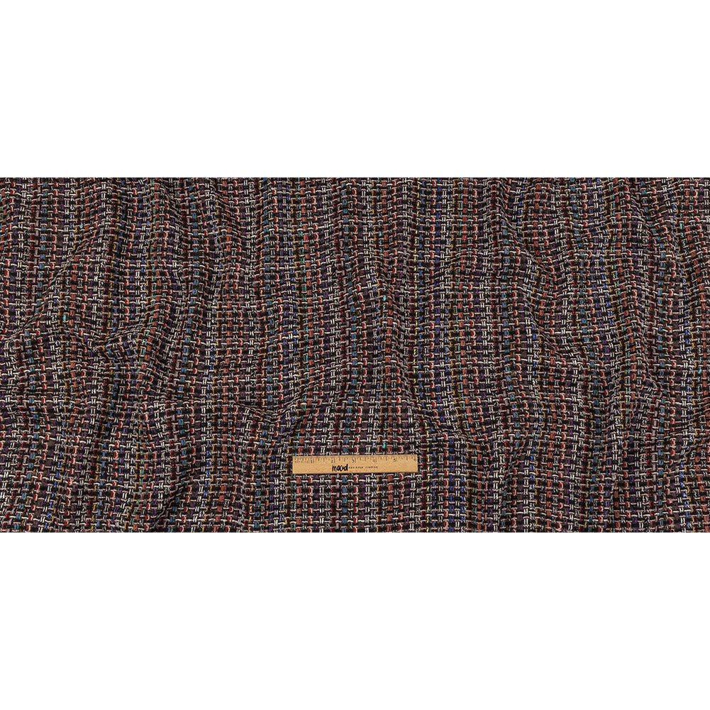 Charcoal and Multicolor Blended Wool Tweed Full