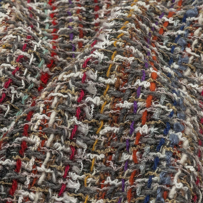 Italian White, Beige and Multicolor Blended Wool Tweed Detail