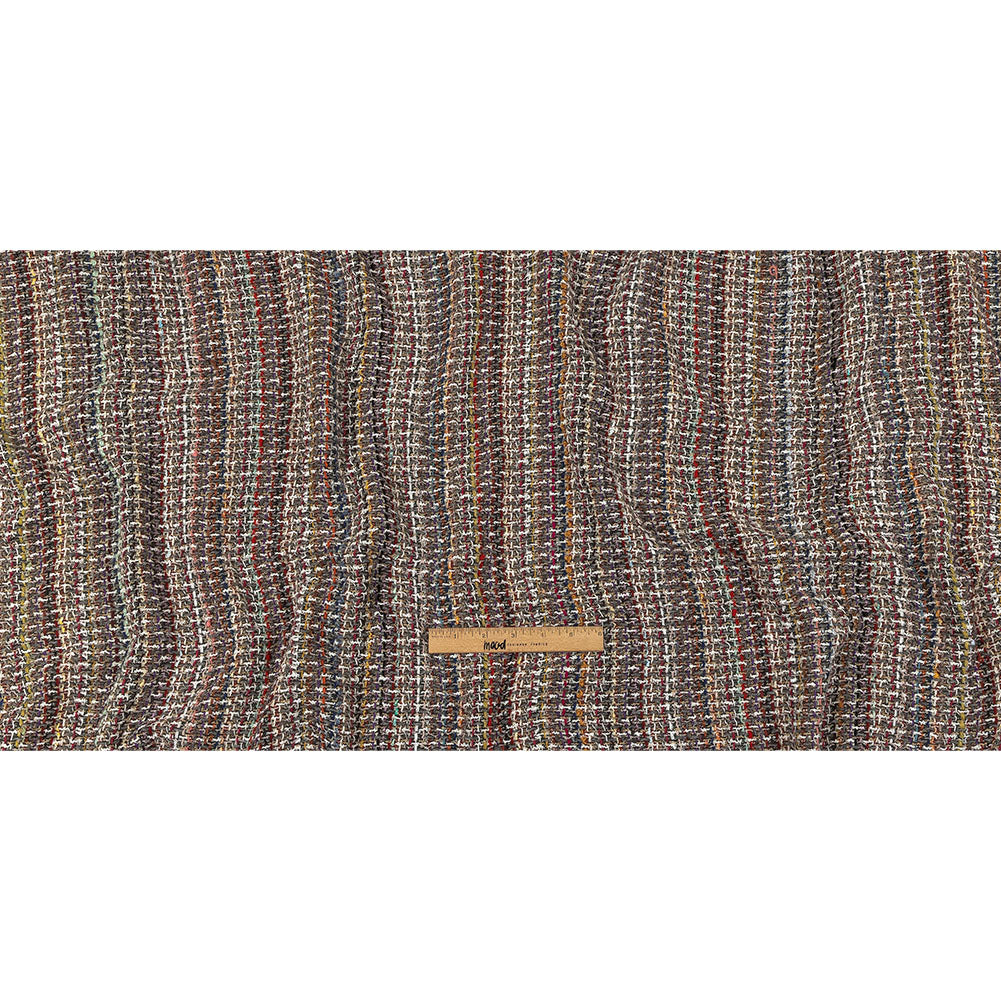 Italian White, Beige and Multicolor Blended Wool Tweed Full