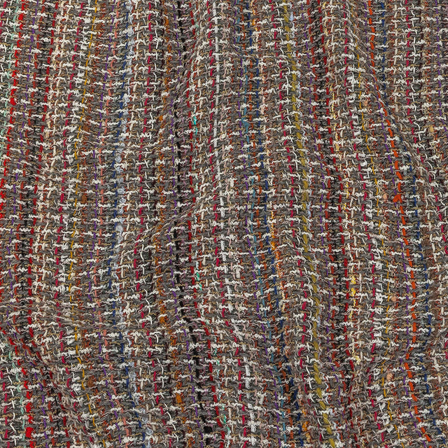 Italian White, Beige and Multicolor Blended Wool Tweed