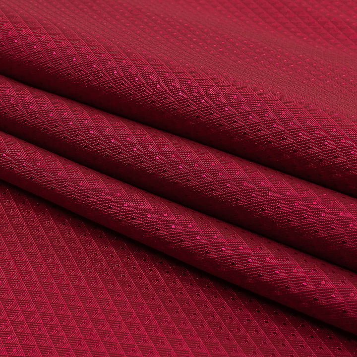 Magenta Mini Triangles Jacquard Lining