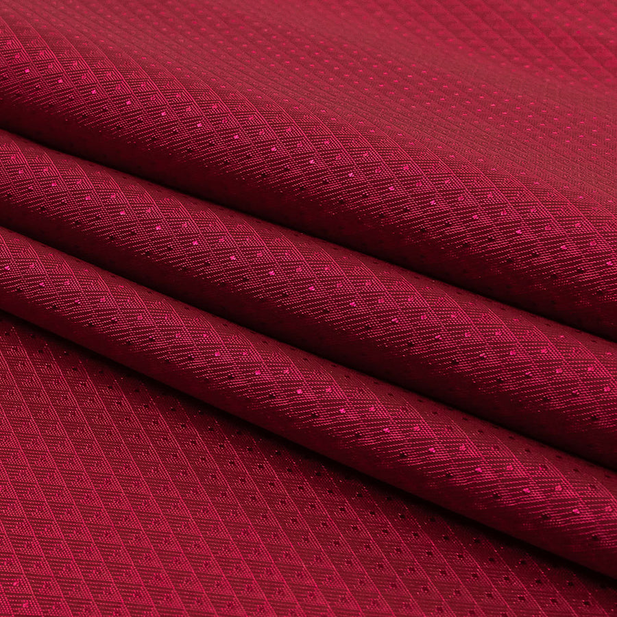 Magenta Mini Triangles Jacquard Lining