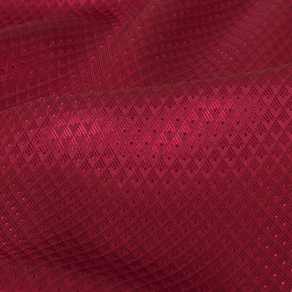 Magenta Mini Triangles Jacquard Lining