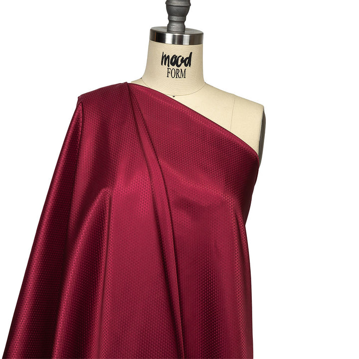 Magenta Mini Triangles Jacquard Lining