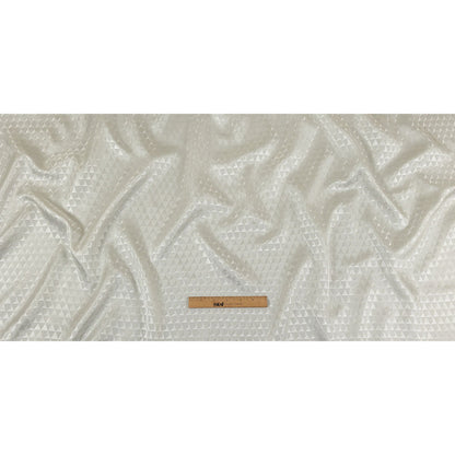 White Tonal Small Triangles Jacquard Lining
