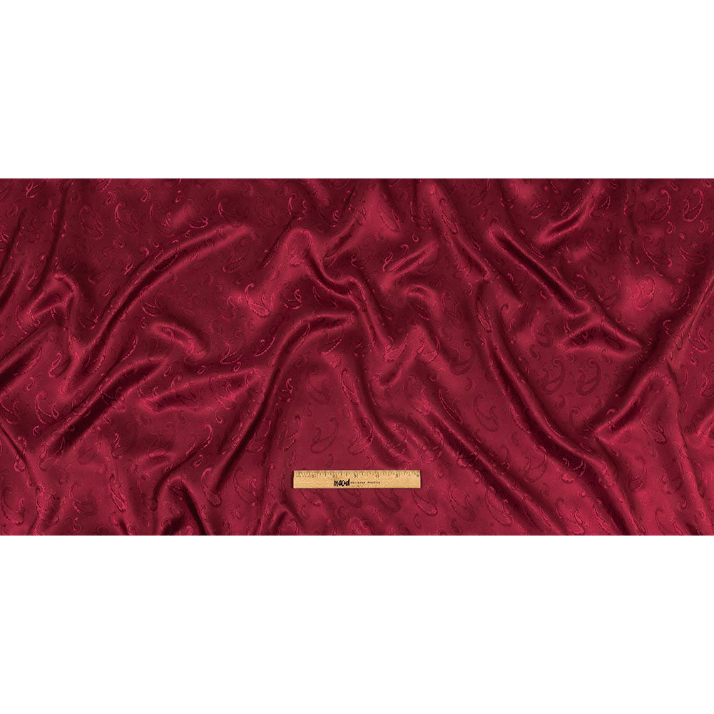 Magenta Paisley Jacquard Lining