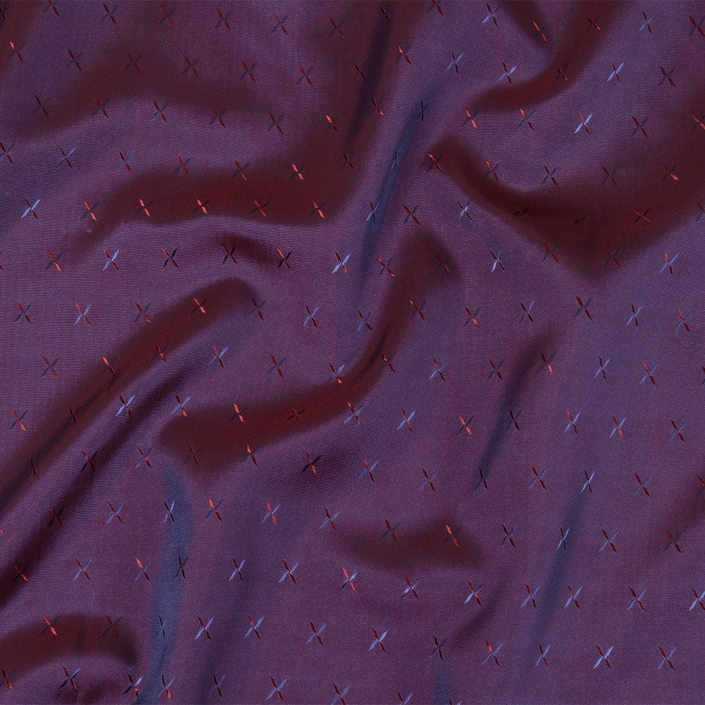 Xs Jacquard Lining - Red and Navy Bi-Color