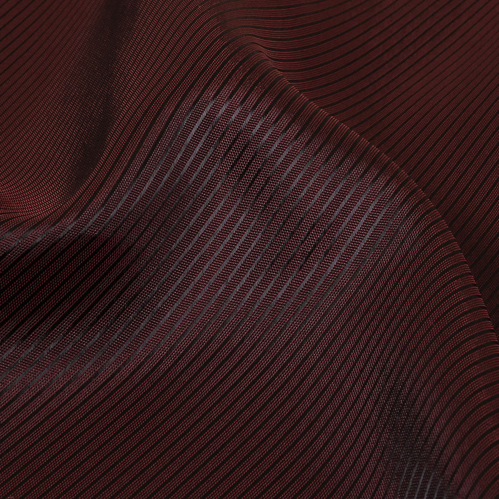 Maroon and Black Diagonal Stripes Jacquard Lining
