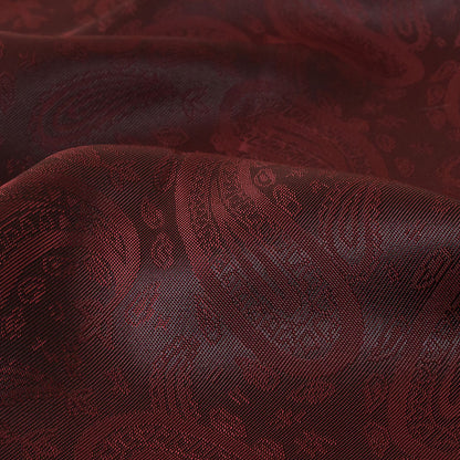 Maroon Paisley Jacquard Lining