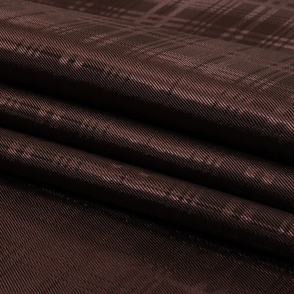 Chocolate Tonal Plaid Jacquard Lining